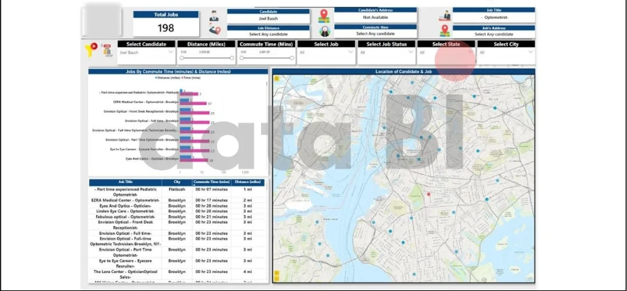 Geo-Location Recruiting Engine: Distance Matrix Analytics for a US Healthcare Staffing Firm